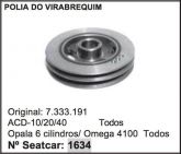 P403 Polia VIrabrequim Dupla c/ar Opala AC-10/0P 6C 4.100